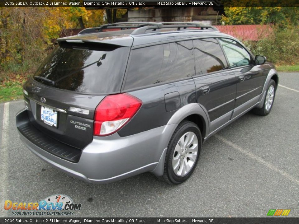 2009 Subaru Outback 2.5i Limited Wagon Diamond Gray Metallic / Off Black Photo #6