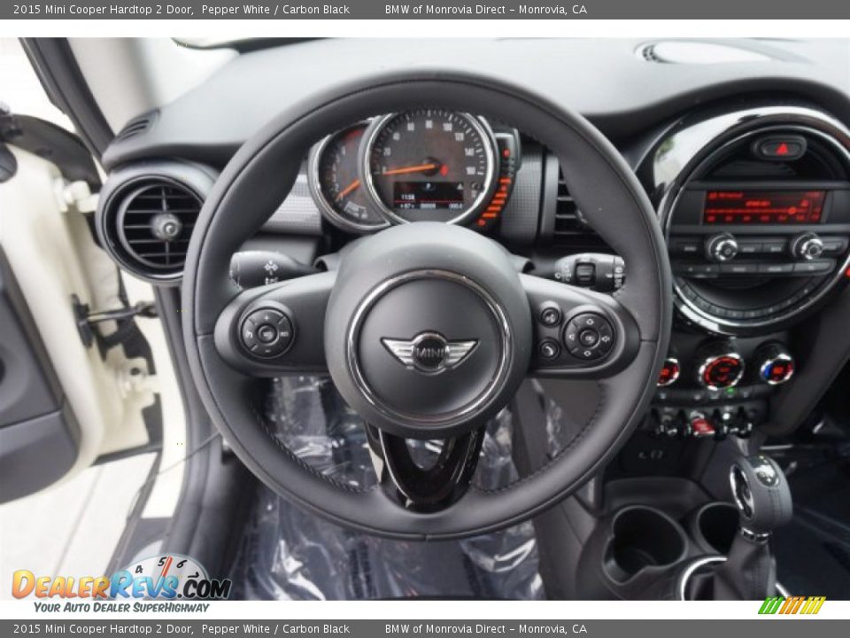2015 Mini Cooper Hardtop 2 Door Pepper White / Carbon Black Photo #9