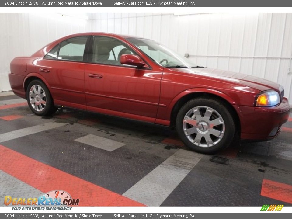 2004 Lincoln LS V8 Autumn Red Metallic / Shale/Dove Photo #6