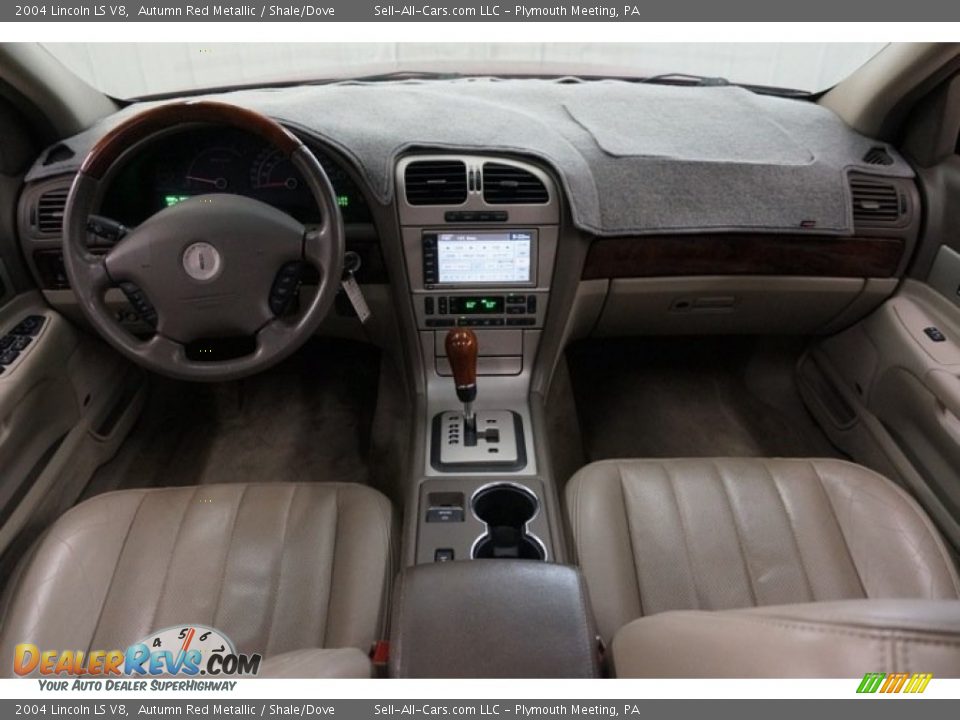 2004 Lincoln LS V8 Autumn Red Metallic / Shale/Dove Photo #23