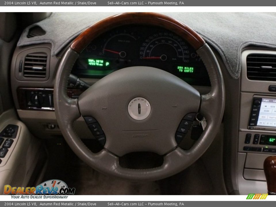 2004 Lincoln LS V8 Autumn Red Metallic / Shale/Dove Photo #24