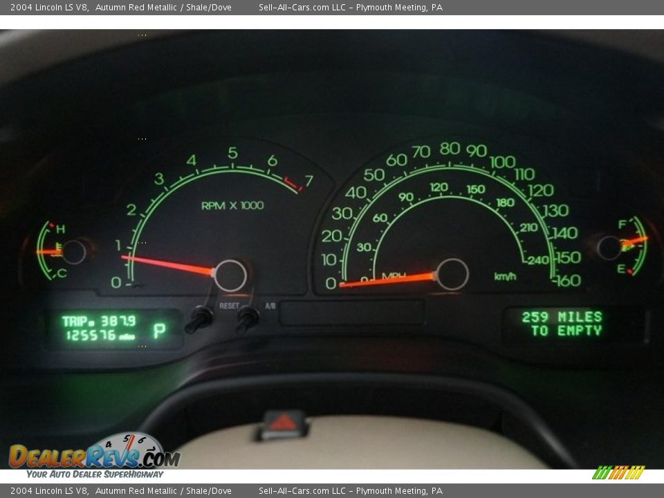 2004 Lincoln LS V8 Autumn Red Metallic / Shale/Dove Photo #27