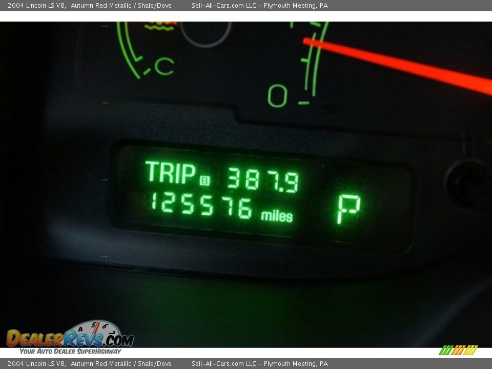 2004 Lincoln LS V8 Autumn Red Metallic / Shale/Dove Photo #28