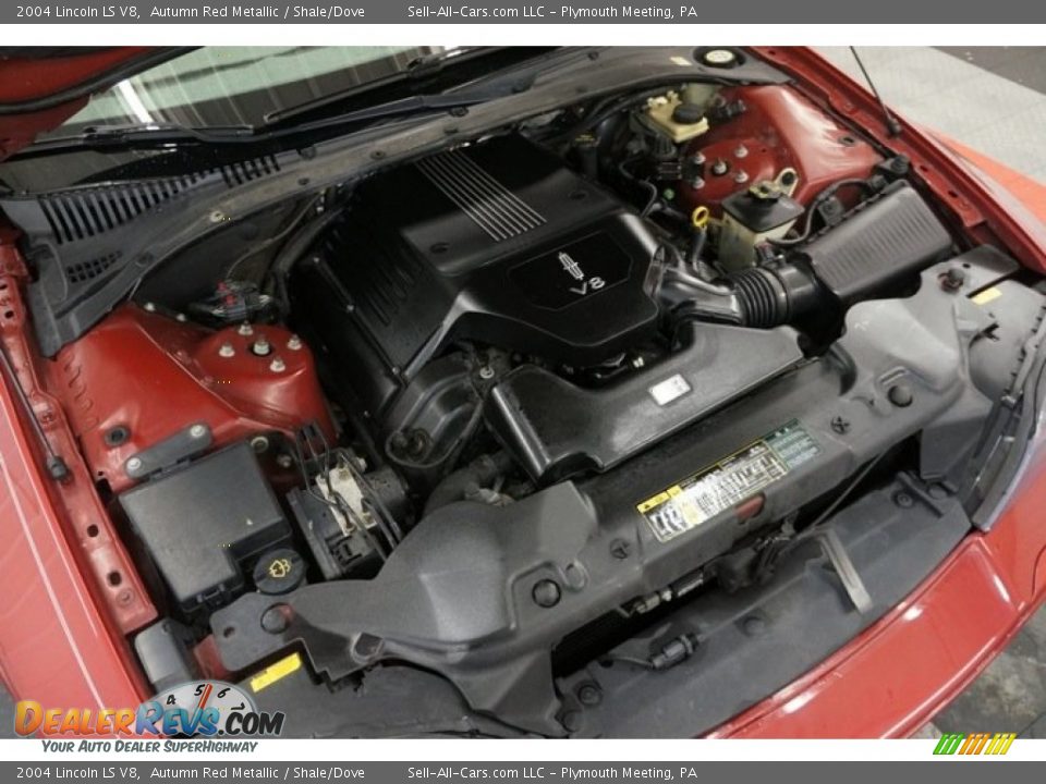 2004 Lincoln LS V8 Autumn Red Metallic / Shale/Dove Photo #35