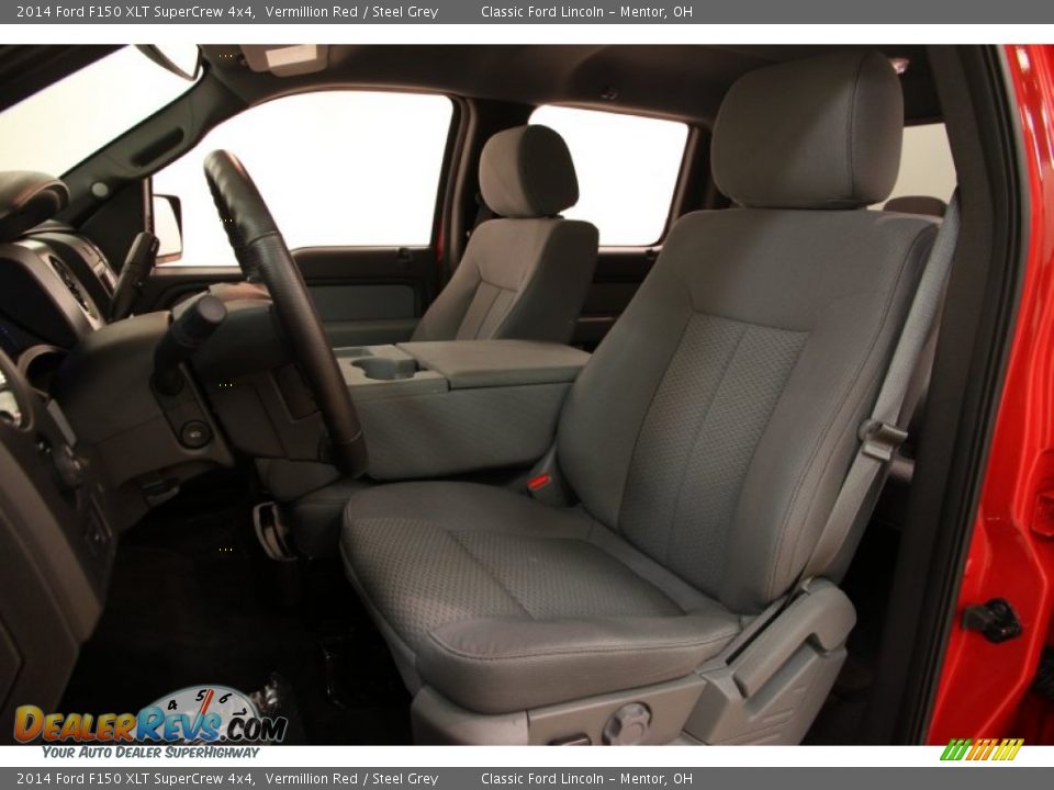 2014 Ford F150 XLT SuperCrew 4x4 Vermillion Red / Steel Grey Photo #5