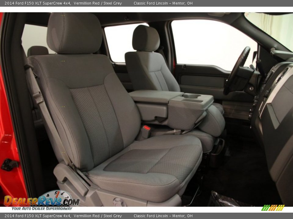 2014 Ford F150 XLT SuperCrew 4x4 Vermillion Red / Steel Grey Photo #14