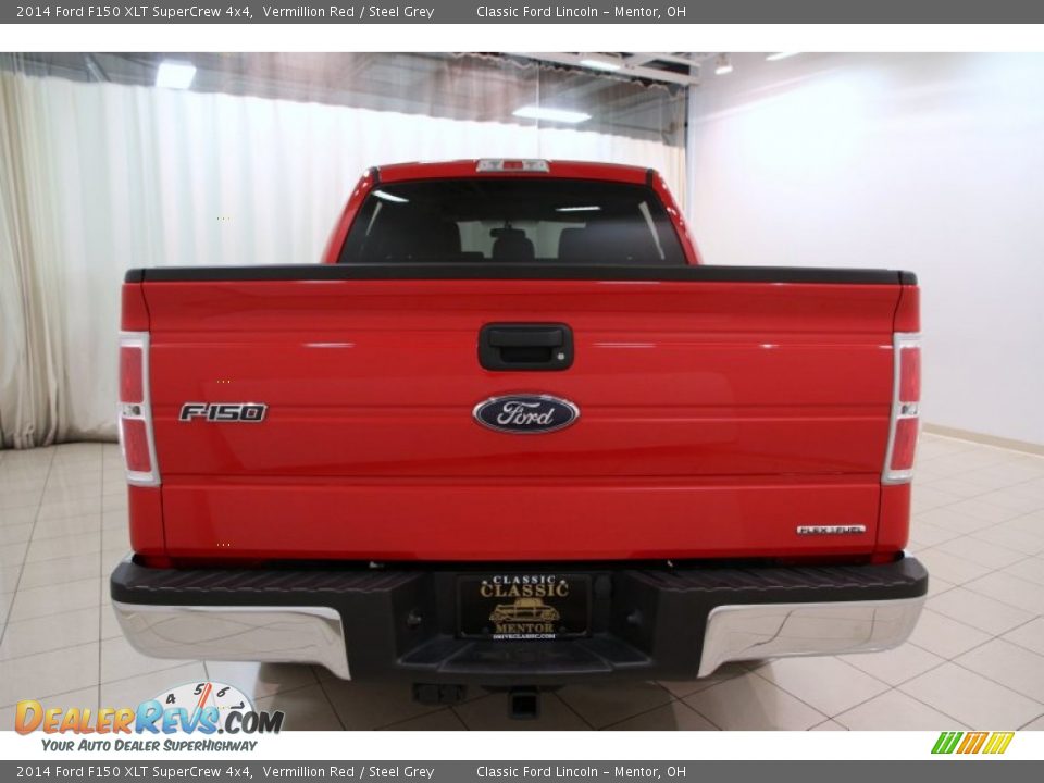 2014 Ford F150 XLT SuperCrew 4x4 Vermillion Red / Steel Grey Photo #17