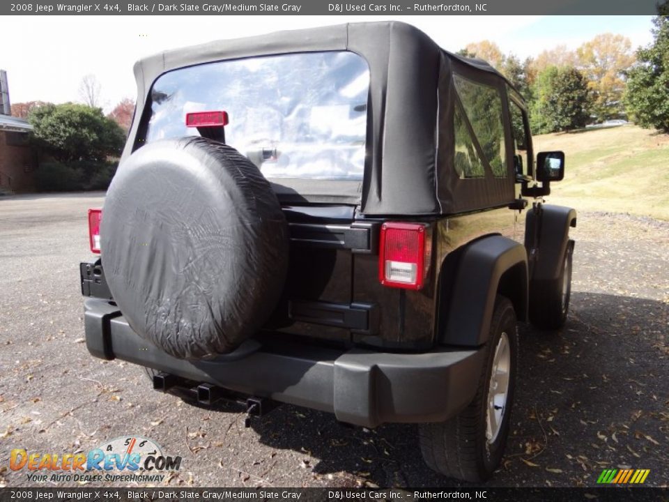 2008 Jeep Wrangler X 4x4 Black / Dark Slate Gray/Medium Slate Gray Photo #7