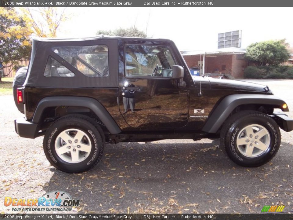 2008 Jeep Wrangler X 4x4 Black / Dark Slate Gray/Medium Slate Gray Photo #8