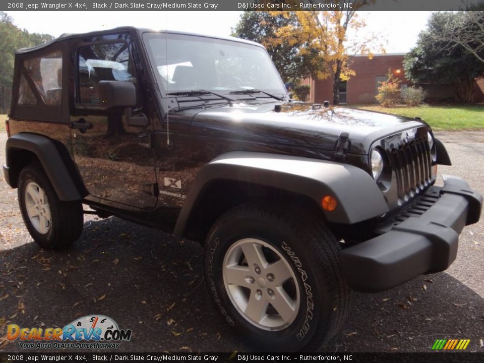 2008 Jeep Wrangler X 4x4 Black / Dark Slate Gray/Medium Slate Gray Photo #9