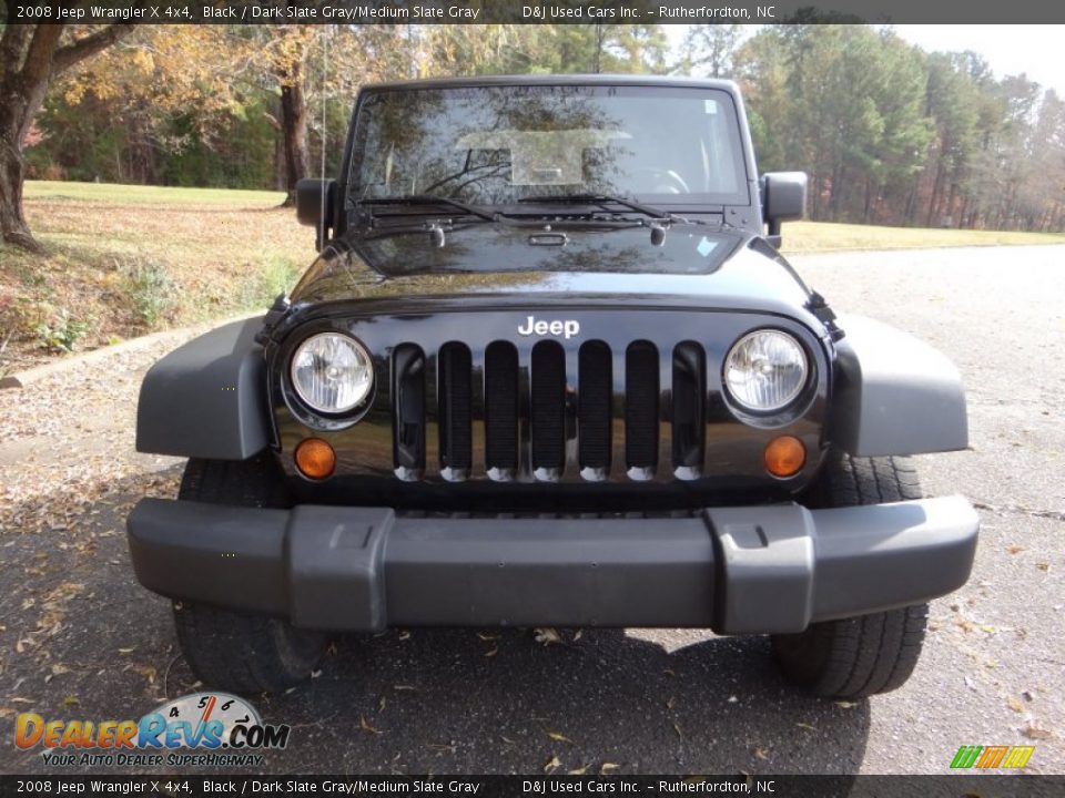 2008 Jeep Wrangler X 4x4 Black / Dark Slate Gray/Medium Slate Gray Photo #10