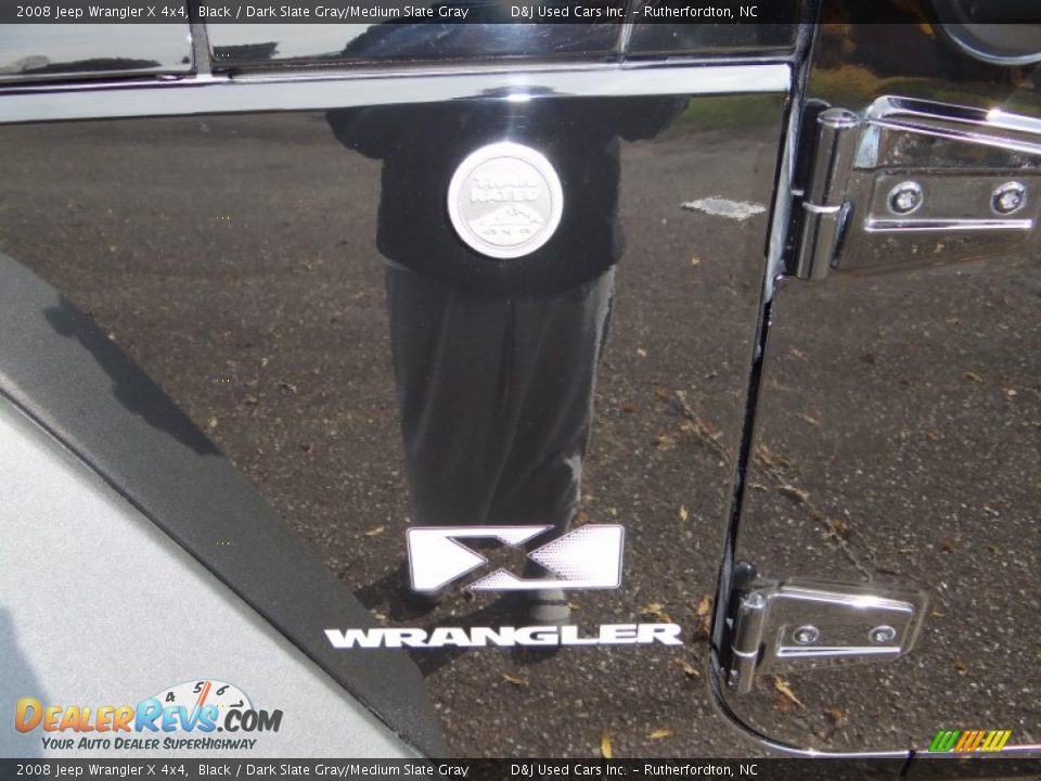 2008 Jeep Wrangler X 4x4 Black / Dark Slate Gray/Medium Slate Gray Photo #12