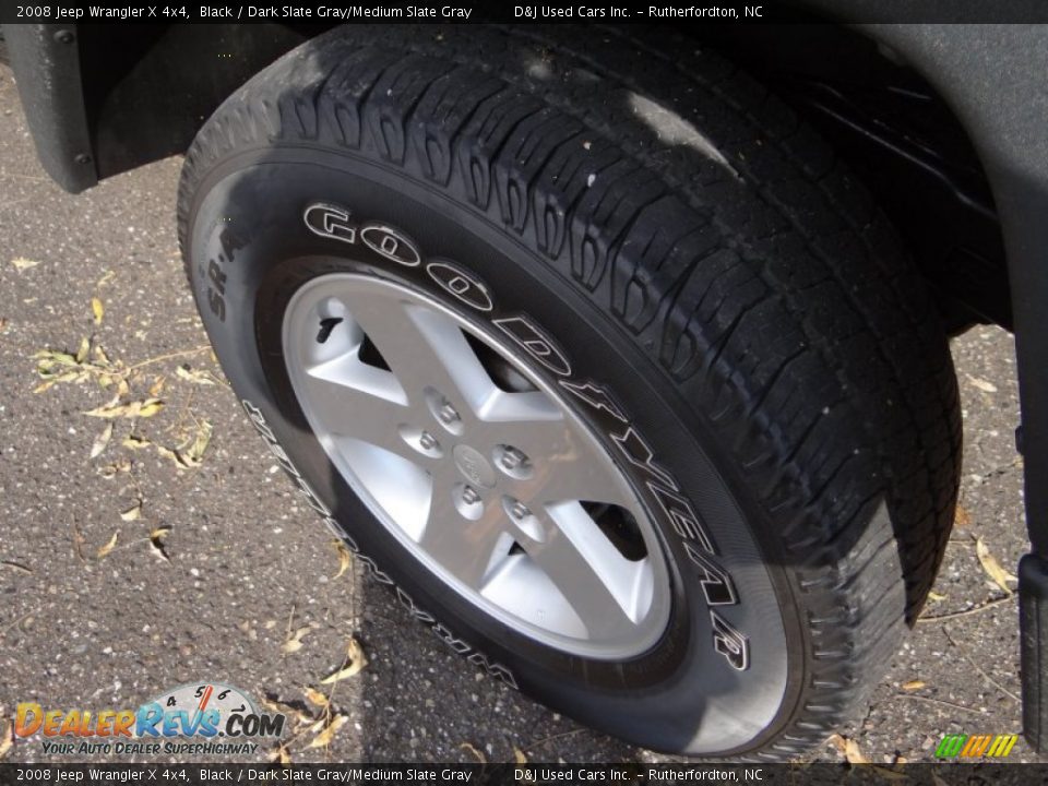 2008 Jeep Wrangler X 4x4 Black / Dark Slate Gray/Medium Slate Gray Photo #15