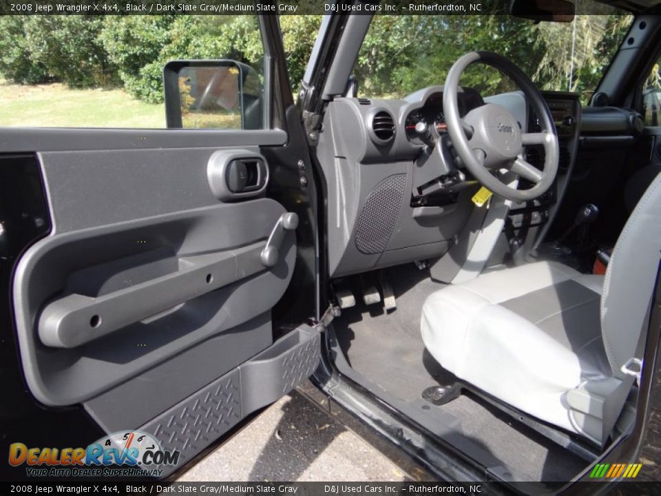 2008 Jeep Wrangler X 4x4 Black / Dark Slate Gray/Medium Slate Gray Photo #17