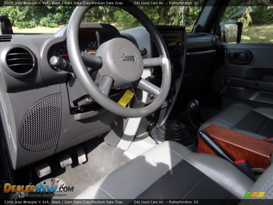 2008 Jeep Wrangler X 4x4 Black / Dark Slate Gray/Medium Slate Gray Photo #20