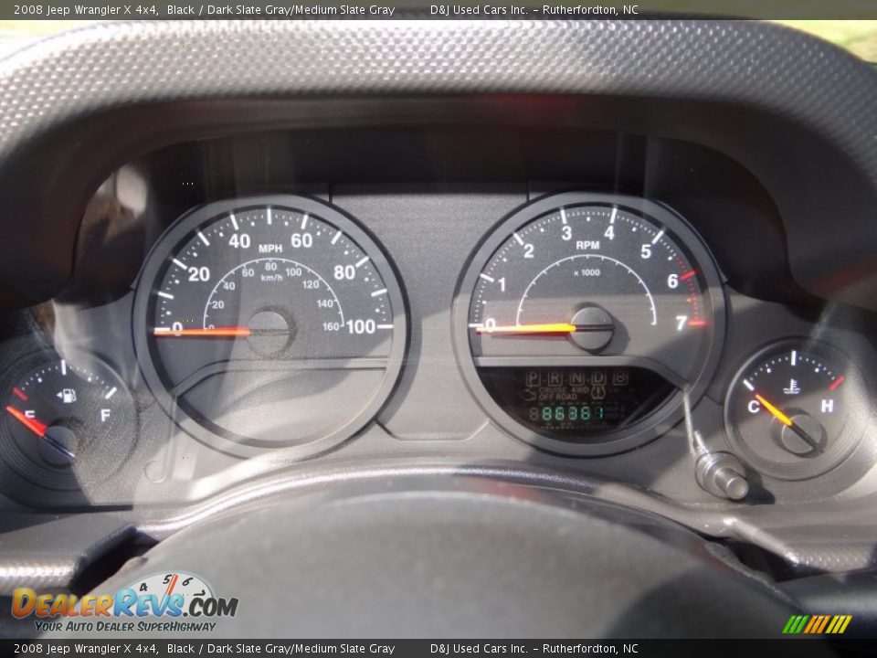 2008 Jeep Wrangler X 4x4 Black / Dark Slate Gray/Medium Slate Gray Photo #21