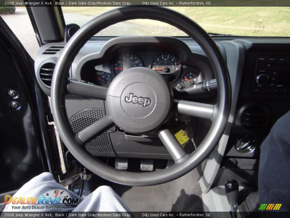 2008 Jeep Wrangler X 4x4 Black / Dark Slate Gray/Medium Slate Gray Photo #23