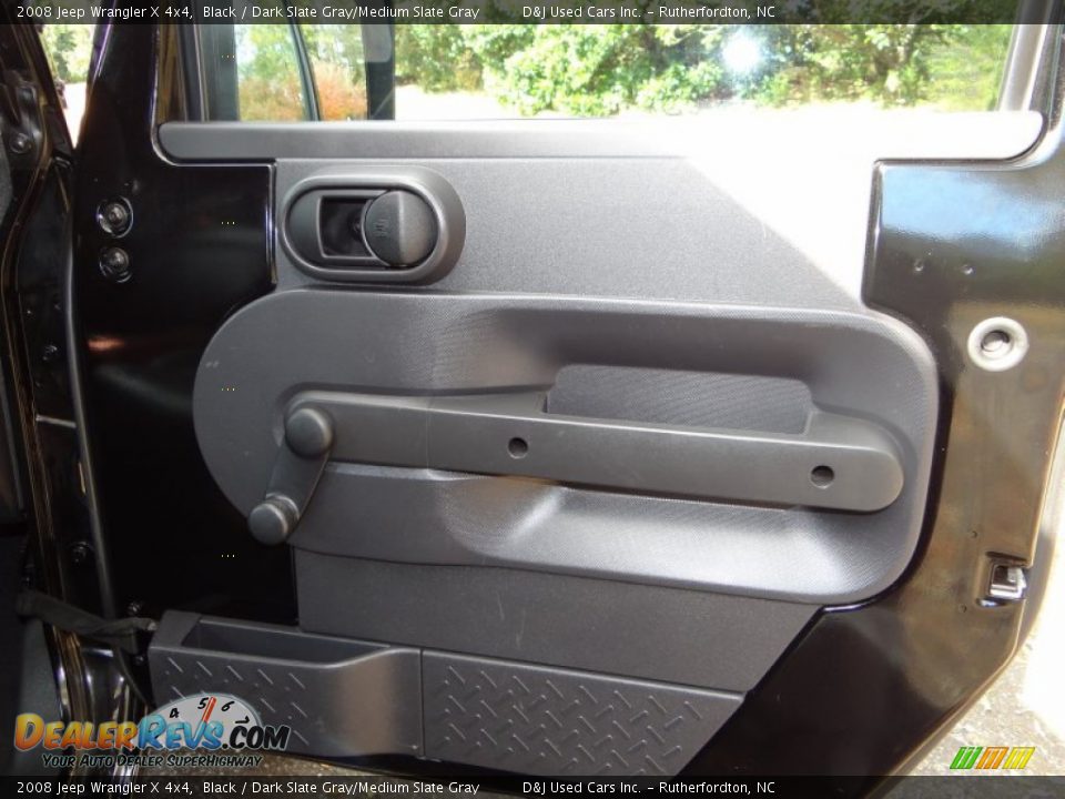 2008 Jeep Wrangler X 4x4 Black / Dark Slate Gray/Medium Slate Gray Photo #31