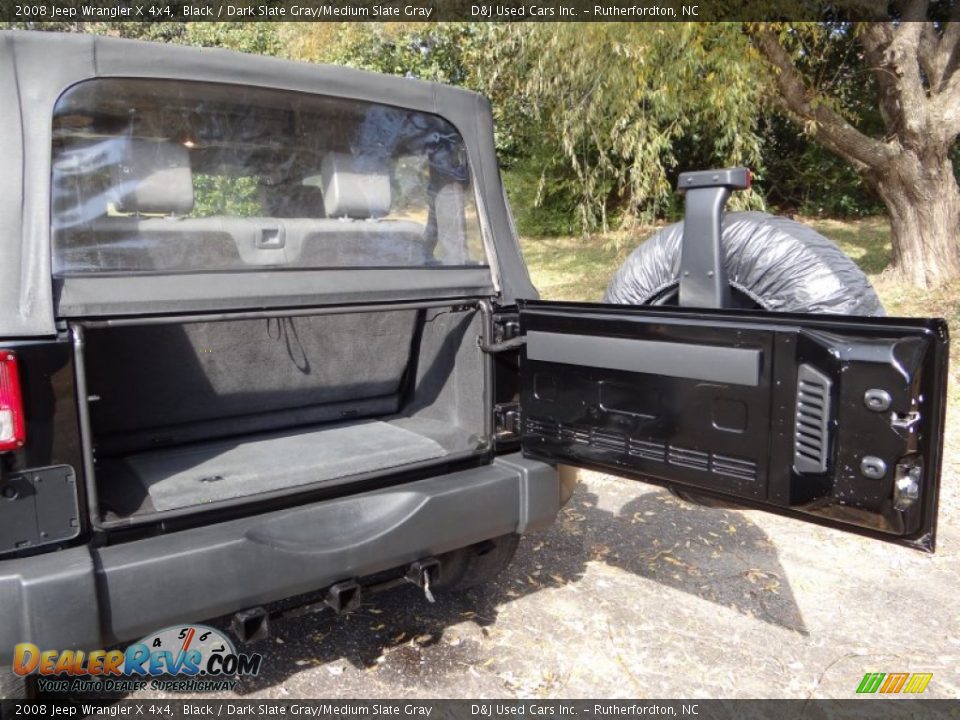 2008 Jeep Wrangler X 4x4 Black / Dark Slate Gray/Medium Slate Gray Photo #35
