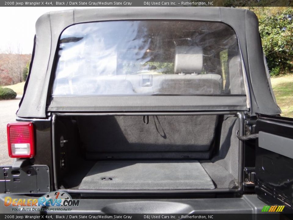 2008 Jeep Wrangler X 4x4 Black / Dark Slate Gray/Medium Slate Gray Photo #36