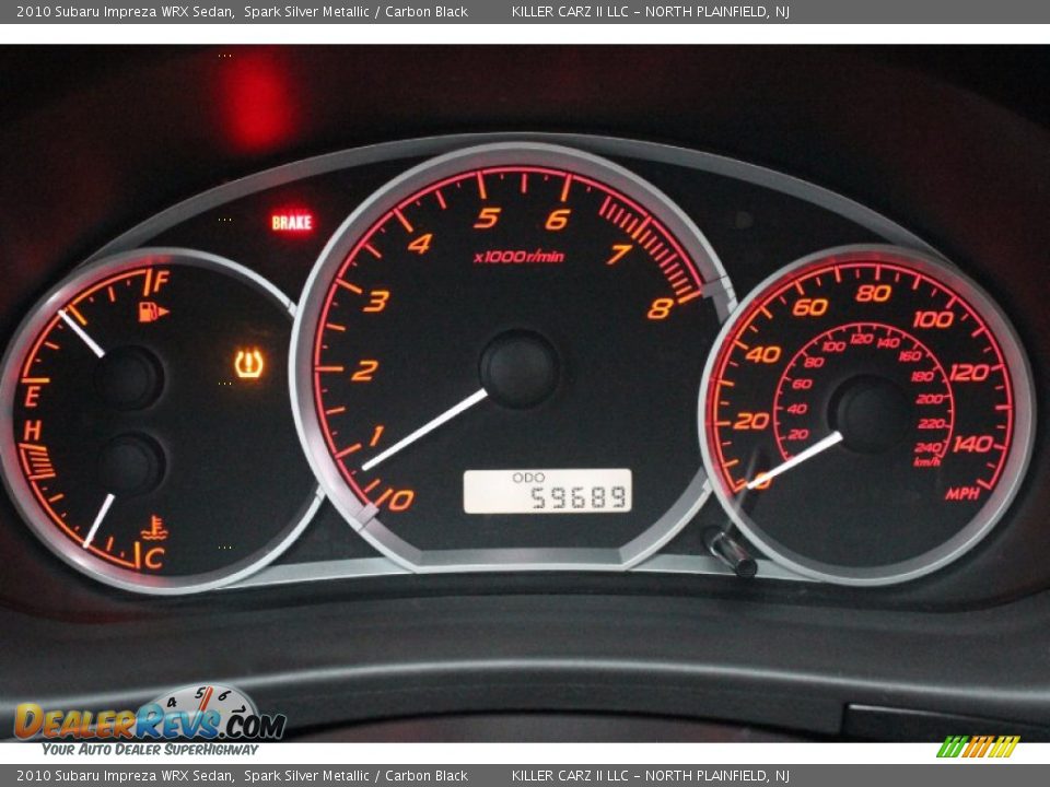2010 Subaru Impreza WRX Sedan Spark Silver Metallic / Carbon Black Photo #35