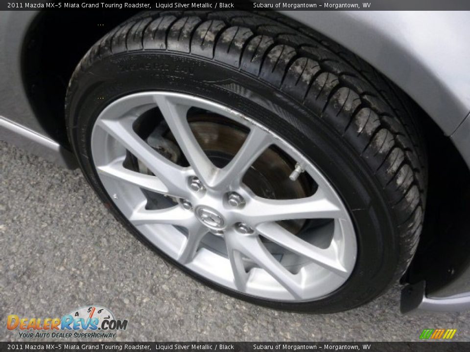 2011 Mazda MX-5 Miata Grand Touring Roadster Liquid Silver Metallic / Black Photo #9