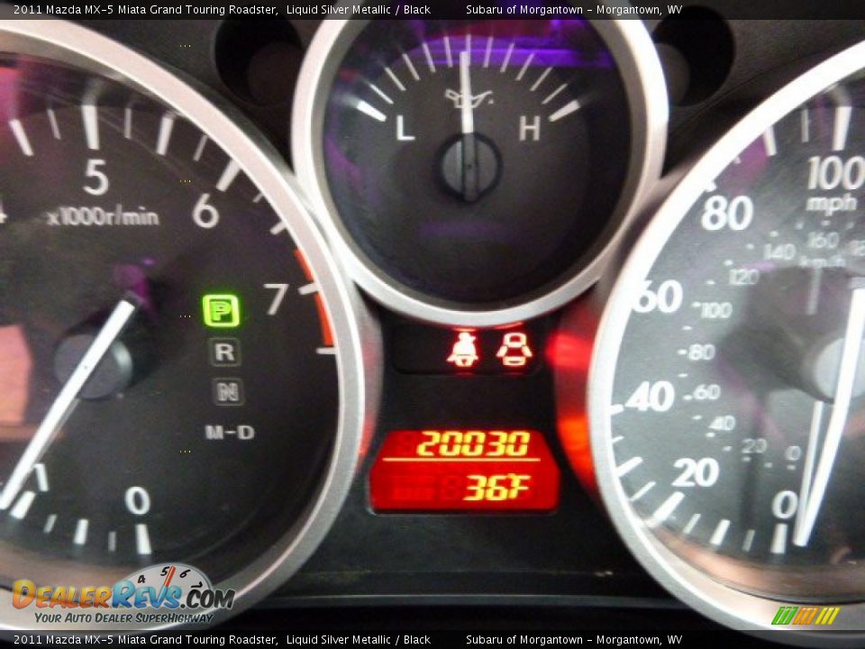2011 Mazda MX-5 Miata Grand Touring Roadster Liquid Silver Metallic / Black Photo #18