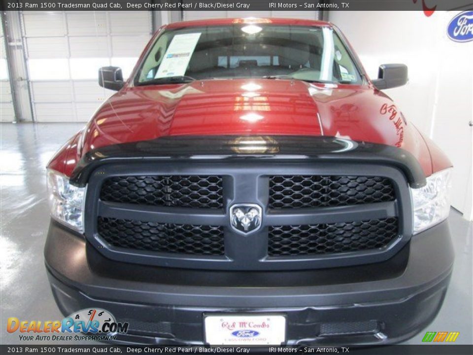 2013 Ram 1500 Tradesman Quad Cab Deep Cherry Red Pearl / Black/Diesel Gray Photo #2