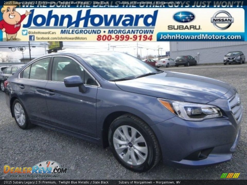 2015 Subaru Legacy 2.5i Premium Twilight Blue Metallic / Slate Black Photo #1