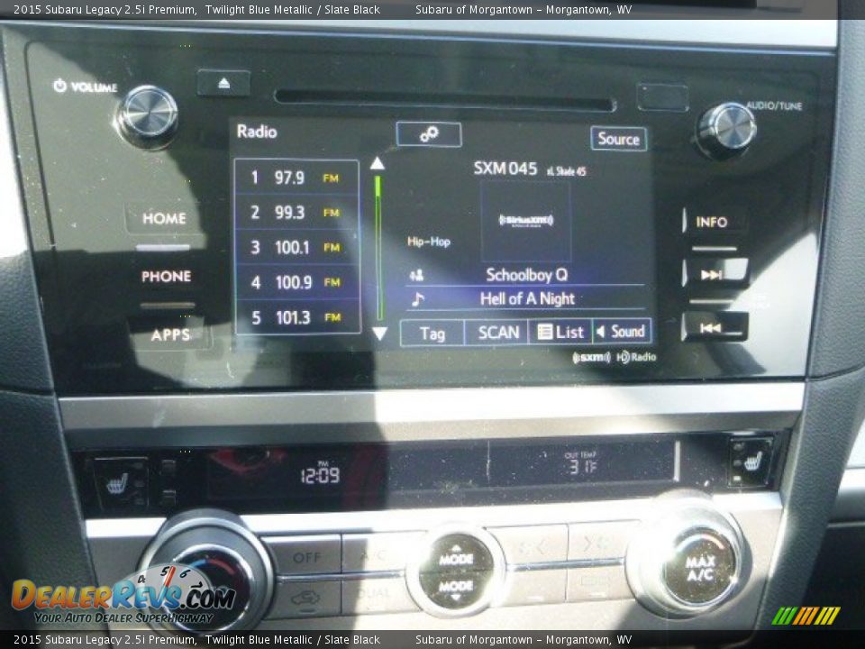 2015 Subaru Legacy 2.5i Premium Twilight Blue Metallic / Slate Black Photo #18