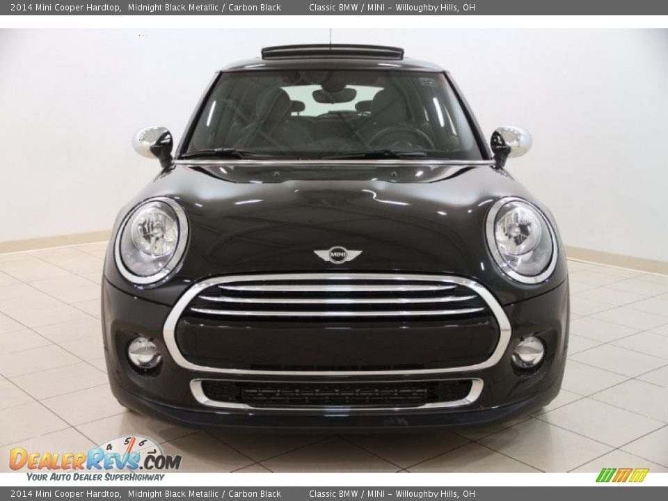 2014 Mini Cooper Hardtop Midnight Black Metallic / Carbon Black Photo #2