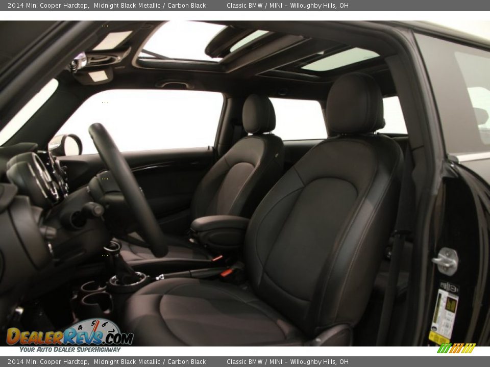 2014 Mini Cooper Hardtop Midnight Black Metallic / Carbon Black Photo #5