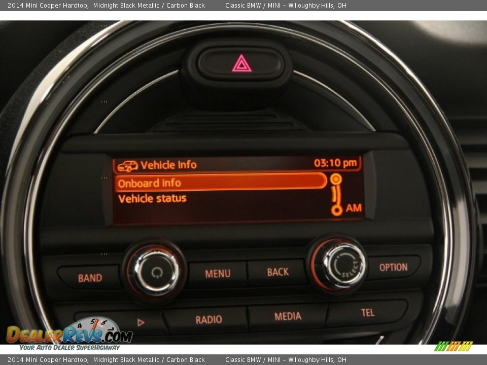 2014 Mini Cooper Hardtop Midnight Black Metallic / Carbon Black Photo #11