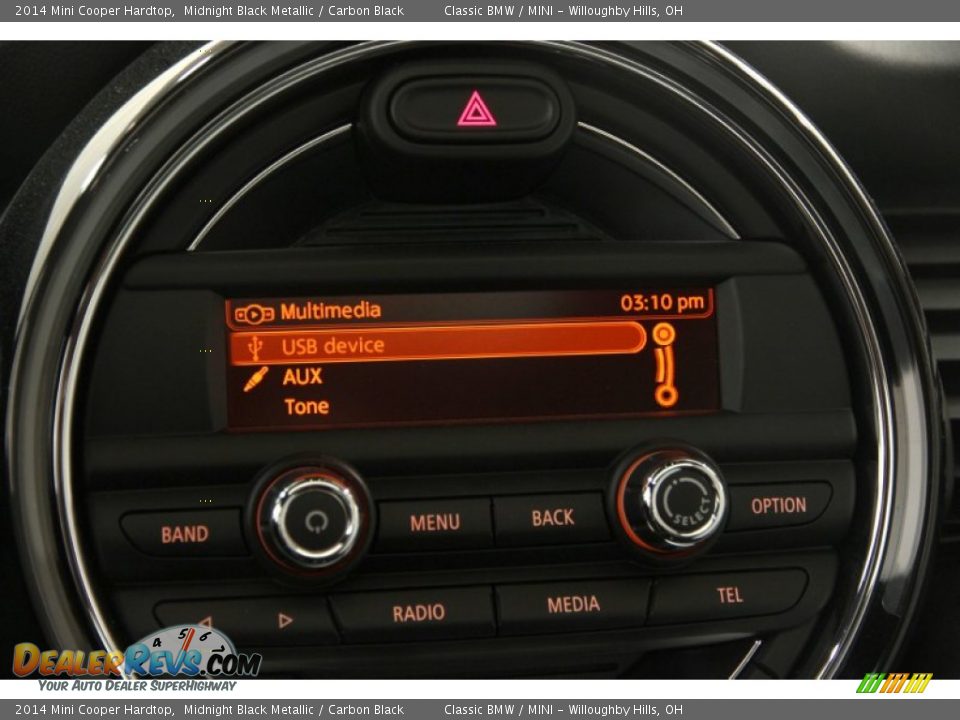 2014 Mini Cooper Hardtop Midnight Black Metallic / Carbon Black Photo #13