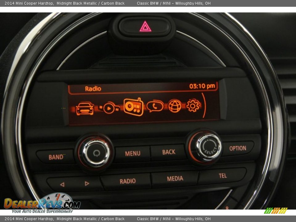 2014 Mini Cooper Hardtop Midnight Black Metallic / Carbon Black Photo #14