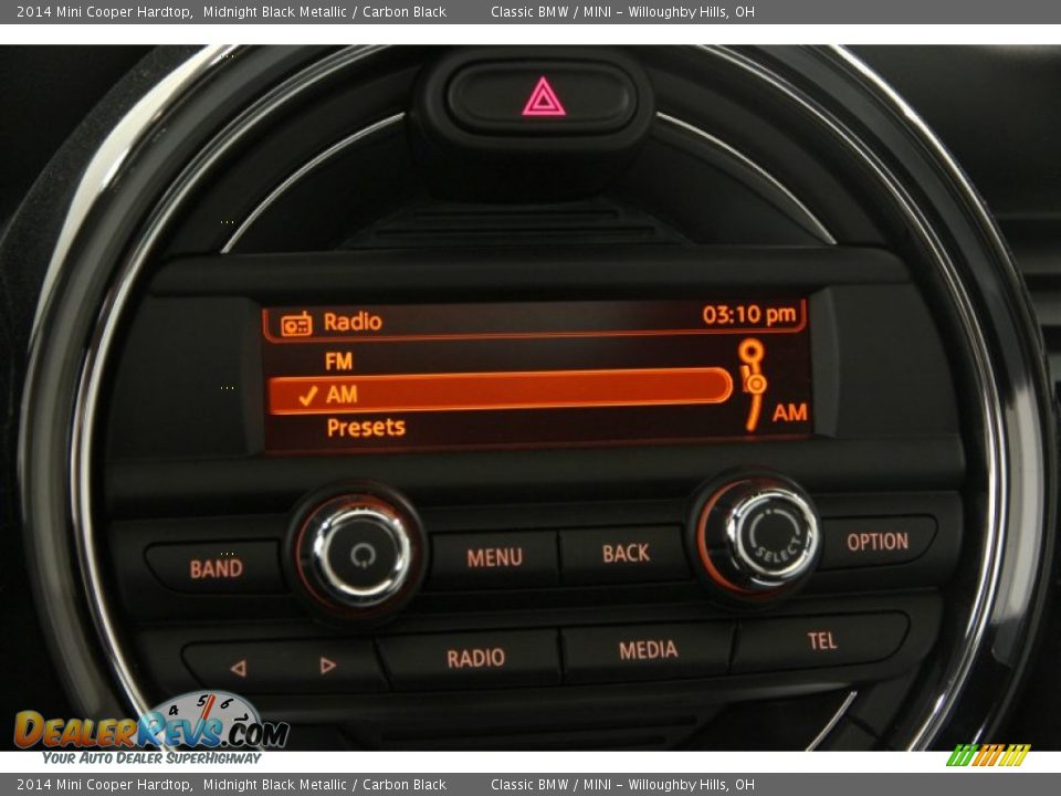 2014 Mini Cooper Hardtop Midnight Black Metallic / Carbon Black Photo #15