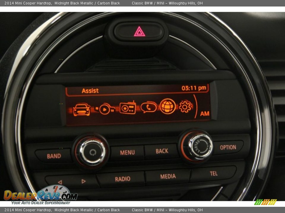 2014 Mini Cooper Hardtop Midnight Black Metallic / Carbon Black Photo #17