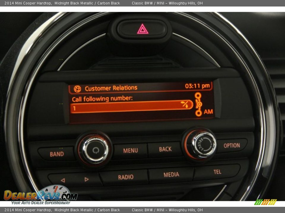 2014 Mini Cooper Hardtop Midnight Black Metallic / Carbon Black Photo #18