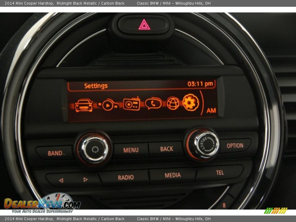 2014 Mini Cooper Hardtop Midnight Black Metallic / Carbon Black Photo #19