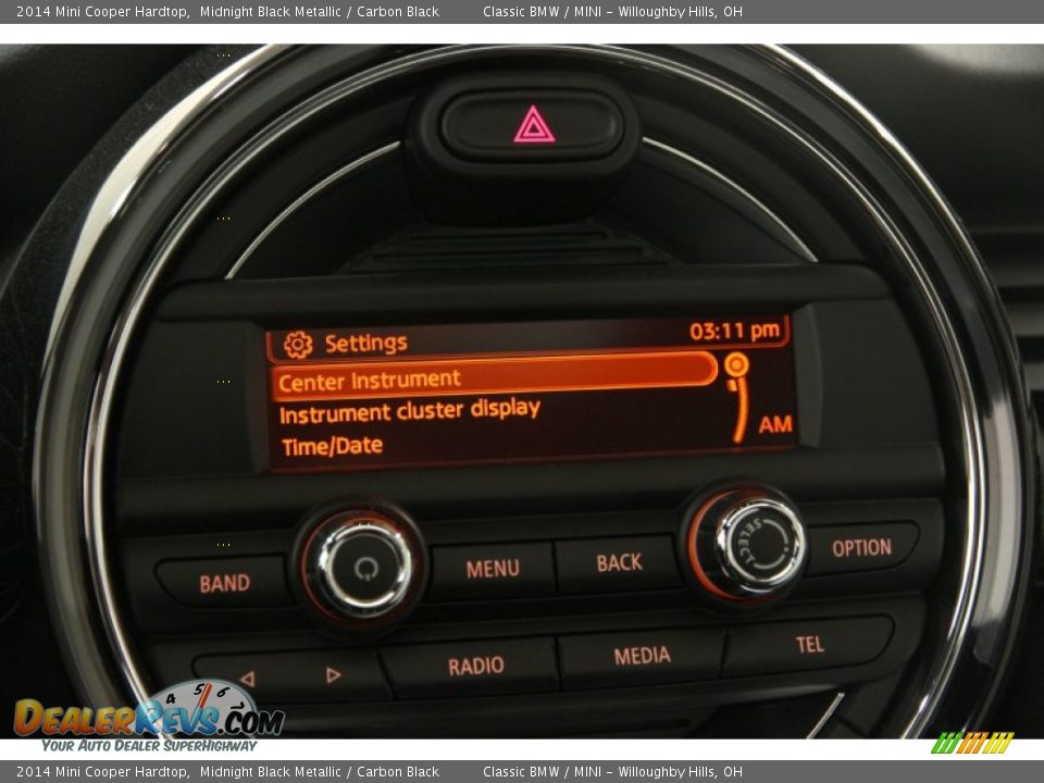 2014 Mini Cooper Hardtop Midnight Black Metallic / Carbon Black Photo #20