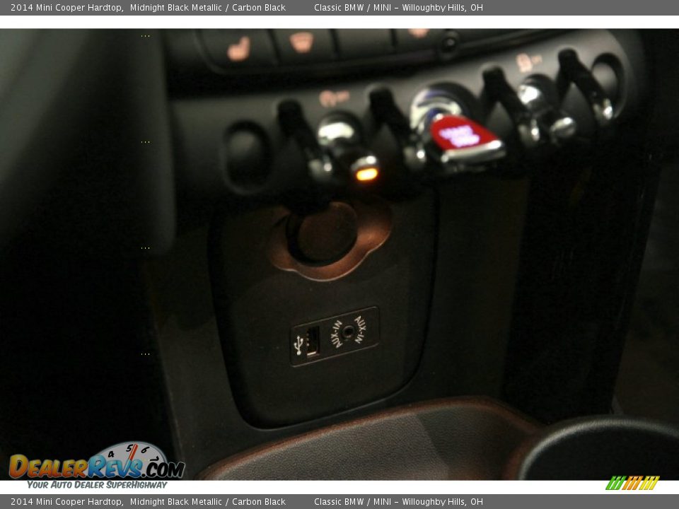 2014 Mini Cooper Hardtop Midnight Black Metallic / Carbon Black Photo #24