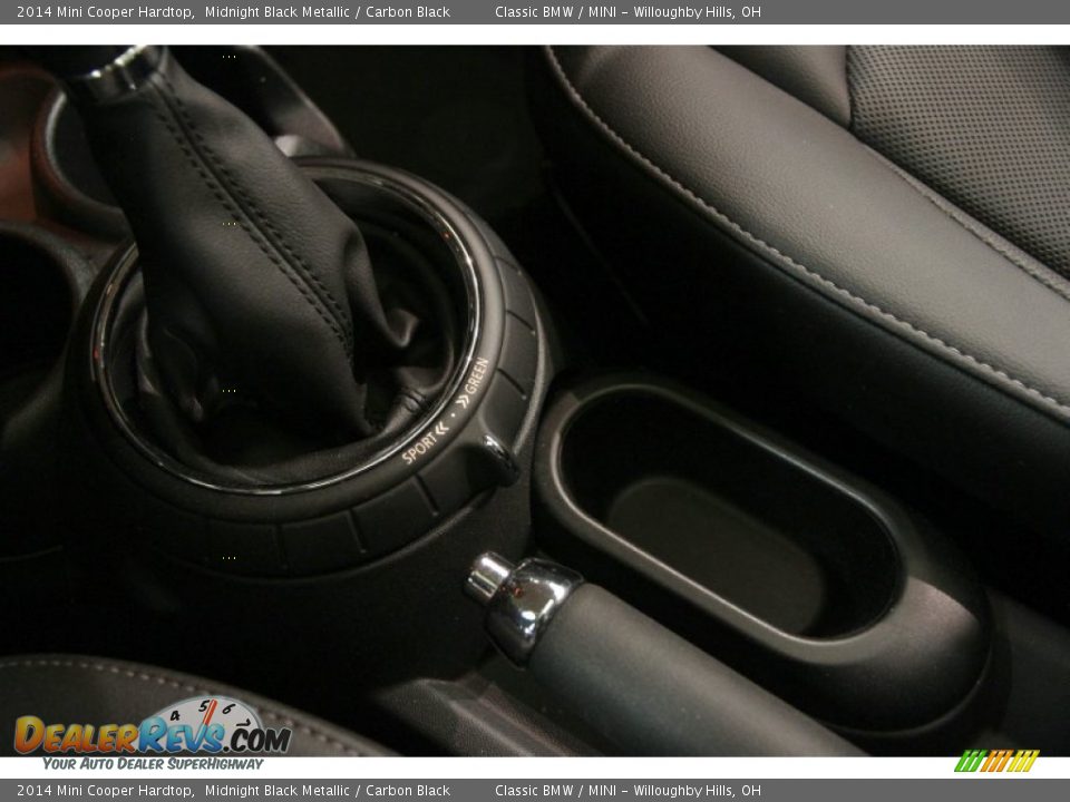 2014 Mini Cooper Hardtop Midnight Black Metallic / Carbon Black Photo #26