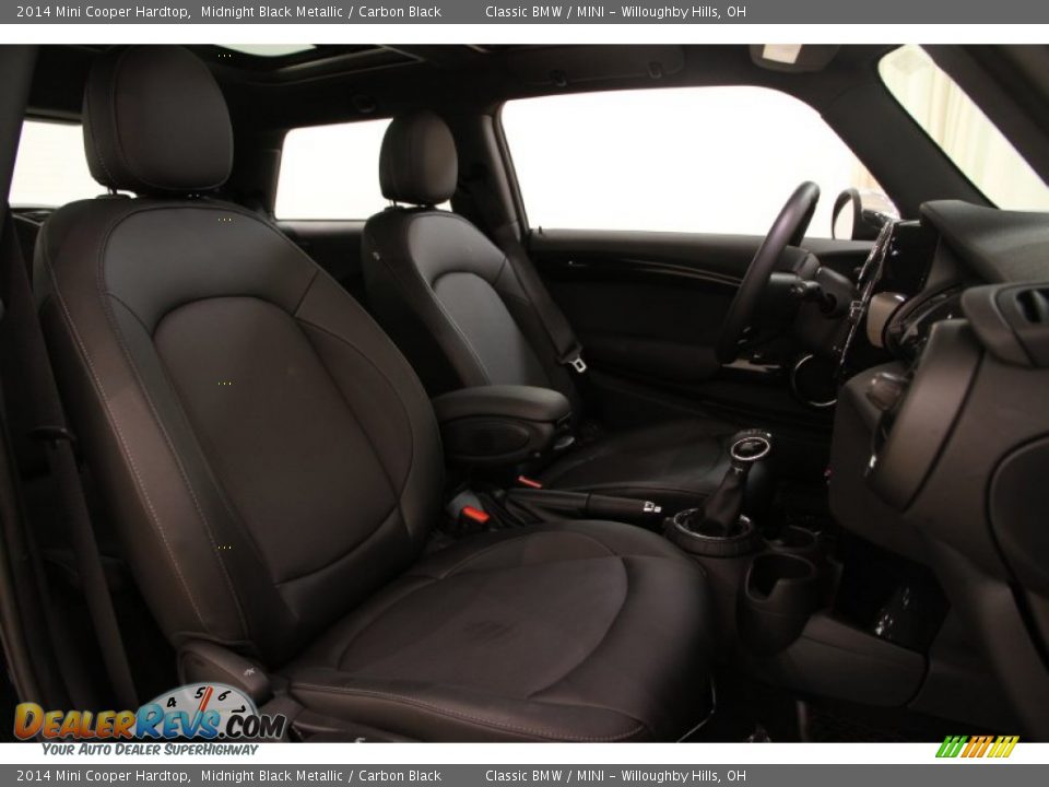 2014 Mini Cooper Hardtop Midnight Black Metallic / Carbon Black Photo #27