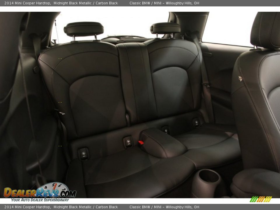 2014 Mini Cooper Hardtop Midnight Black Metallic / Carbon Black Photo #28