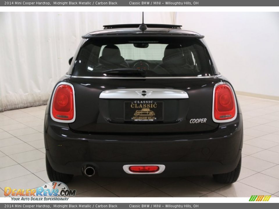 2014 Mini Cooper Hardtop Midnight Black Metallic / Carbon Black Photo #30