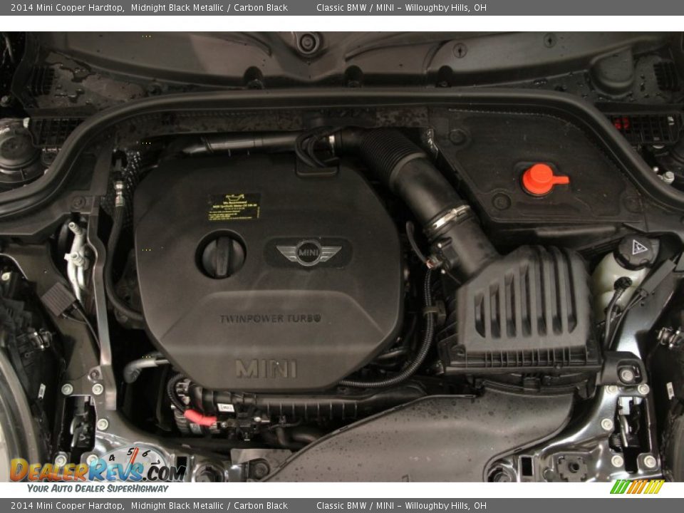 2014 Mini Cooper Hardtop Midnight Black Metallic / Carbon Black Photo #31
