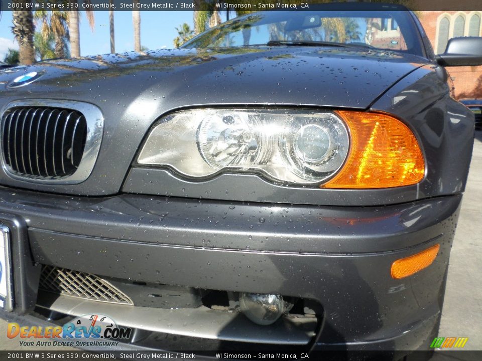 2001 BMW 3 Series 330i Convertible Steel Grey Metallic / Black Photo #22