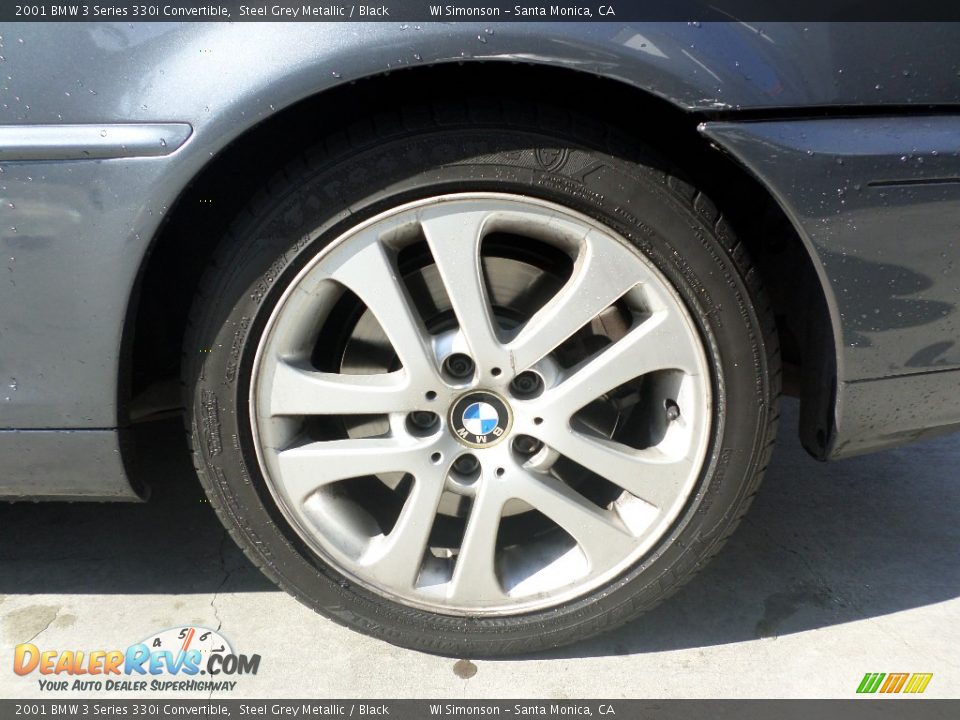 2001 BMW 3 Series 330i Convertible Steel Grey Metallic / Black Photo #24