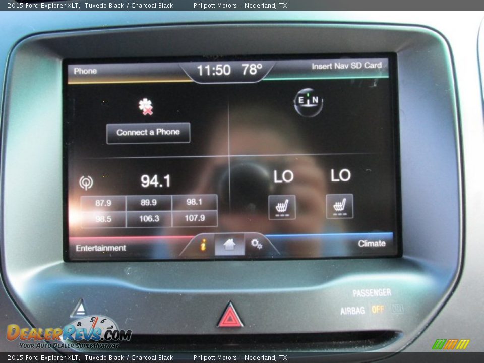 2015 Ford Explorer XLT Tuxedo Black / Charcoal Black Photo #30