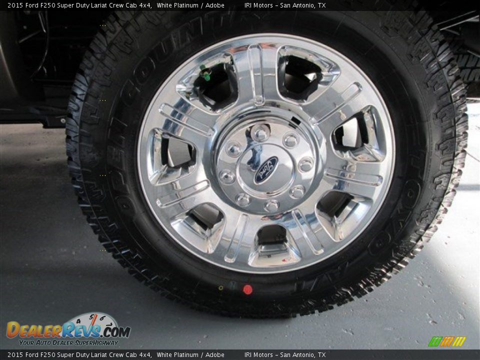 2015 Ford F250 Super Duty Lariat Crew Cab 4x4 White Platinum / Adobe Photo #6